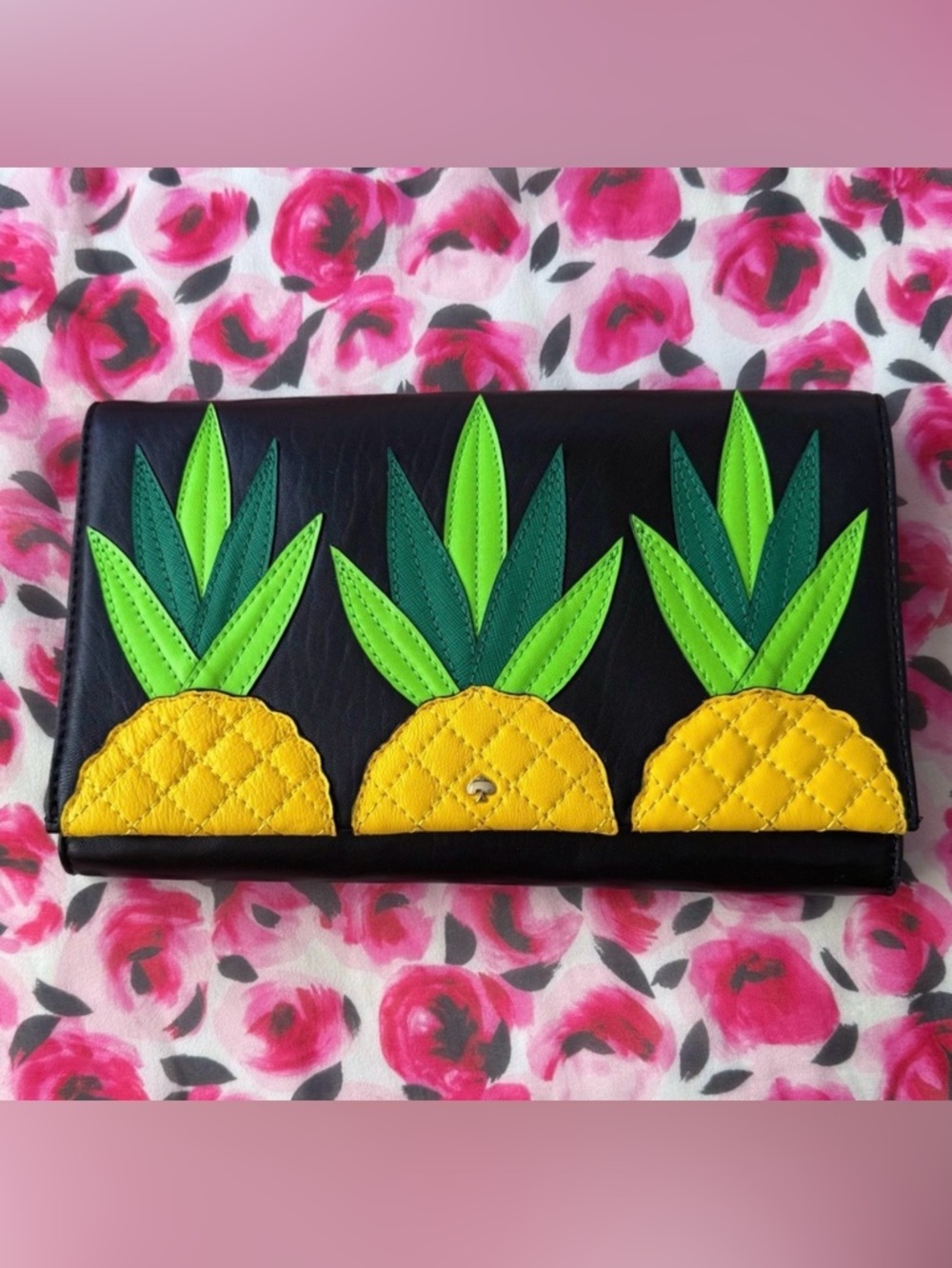 Kate Spade Wing It Pineapple Tally Clutch